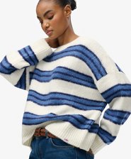 Slouchy Brushed Stripe Knit Jumper