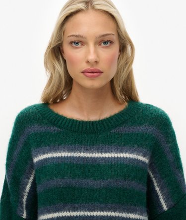 Slouchy Brushed Stripe Knit Jumper Image 4