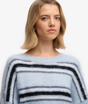 Slouchy Brushed Stripe Knit Jumper Image 4