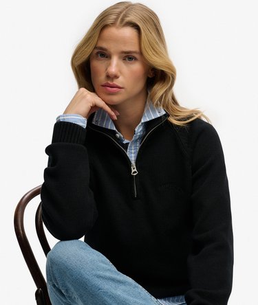 Essential Half Zip Knit Jumper Image 2