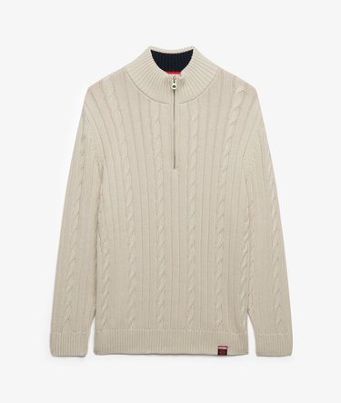 Cable Half Zip Knit Image 5