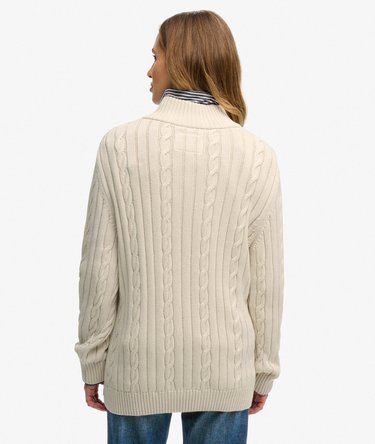 Cable Half Zip Knit Image 9