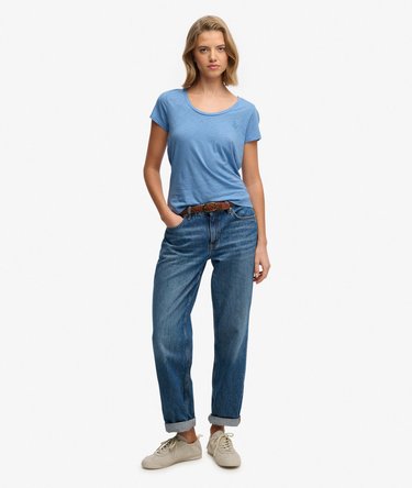 Studios T-shirt met laag uitgesneden ronde hals Image 3