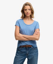 Studios T-shirt met laag uitgesneden ronde hals