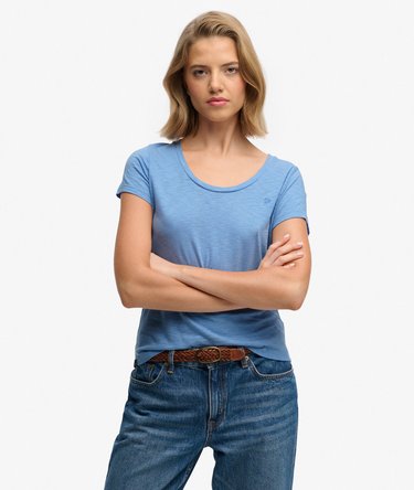 Studios T-shirt met laag uitgesneden ronde hals Image 1