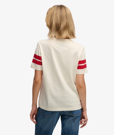 Varsity Stripe Script T-Shirt Image 5