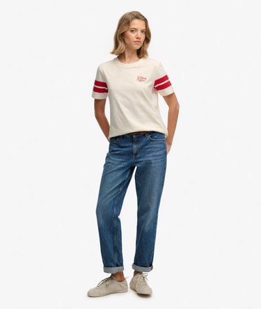 Varsity Stripe Script T-Shirt Image 3