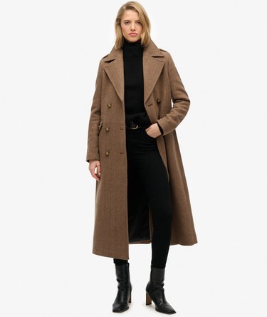 Double Breasted Wool Blend Coat Image 2