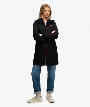 Lange Driekleurige Windbreaker Jas Image 1
