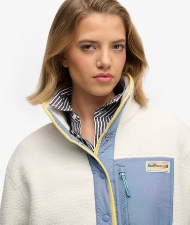 Colour Block Fleece Jacket Image 4