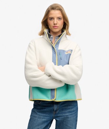 Colour Block Fleece Jacket Image 5