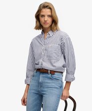 Poplin Langarmhemd mit lockerer Passform