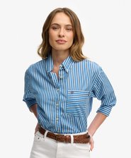 Poplin Afslappet Lang&aelig;rmet Skjorte