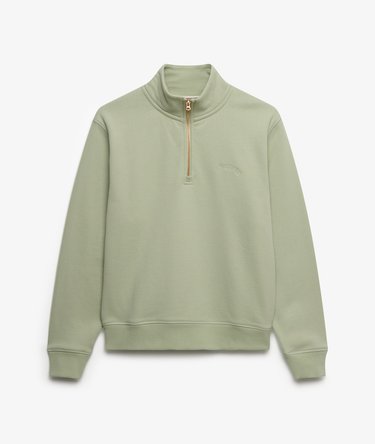 Essential Logo Stickerei Pullover mit Reißverschluss Image 7