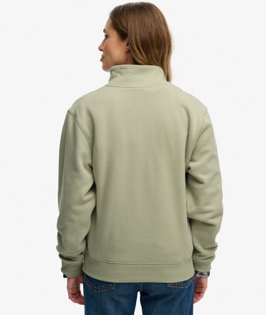 Essential Logo Stickerei Pullover mit Reißverschluss Image 5