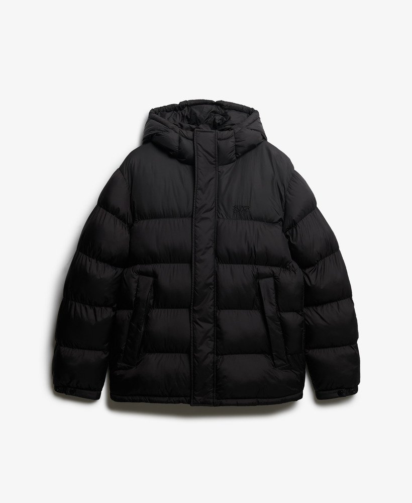 CRONOS Padded hooded jacket【BLACK】 Cheap padded hooded jacket black New Arrivals CRONOS Padded hooded