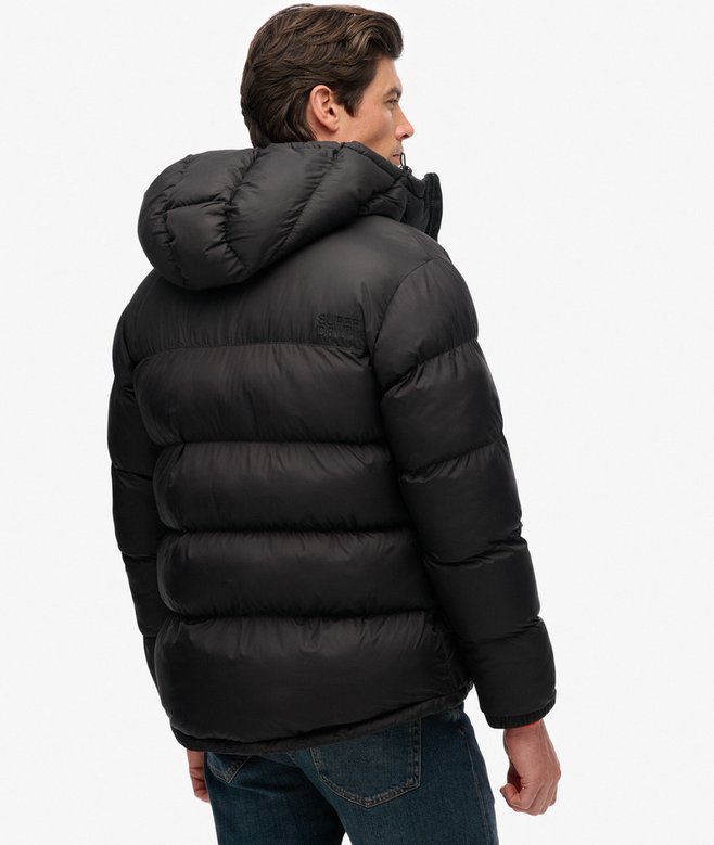 Black Puffer Jacket with Hood