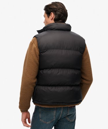 Black Puffer Gilet Image 6
