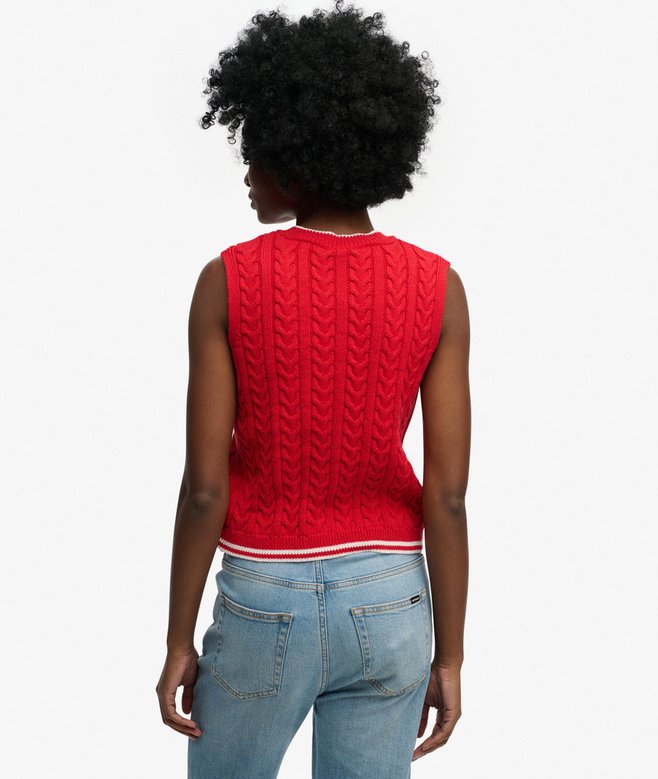 Cable Button Down Tank Top