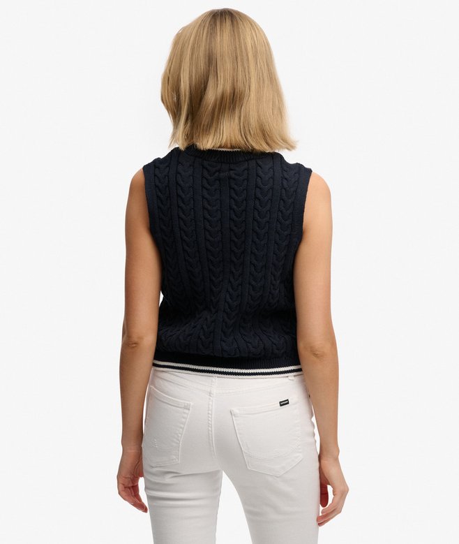 Cable Button Down Tank Top