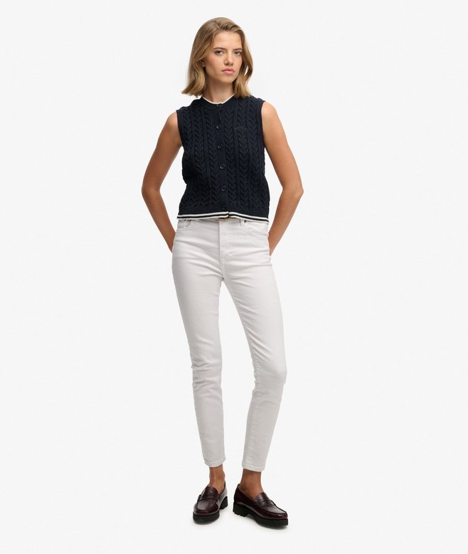 Cable Button Down Tank Top