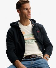 Essential Logo Half Brushed Zip Hoodie