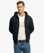 Essential Logo Half Brushed Zip Hoodie