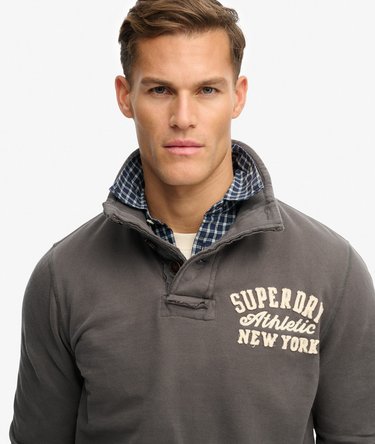 Felpa Henley Vintage Athletic Image 4