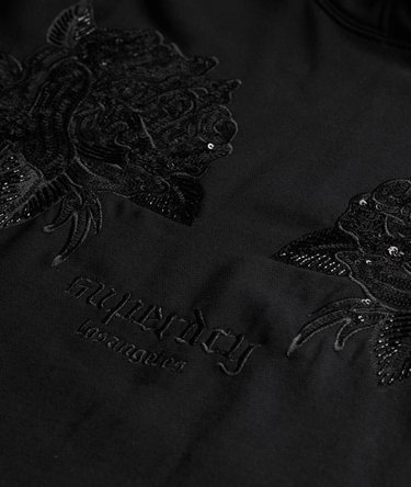 Übergroßer Hoodie mit Tattoo-Verzierung Image 6