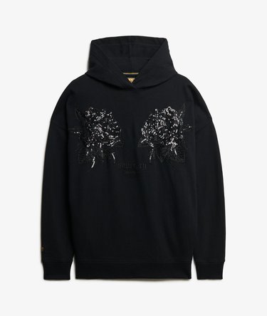 Übergroßer Hoodie mit Tattoo-Verzierung Image 7