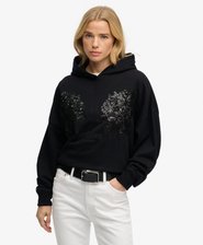 Übergroßer Hoodie mit Tattoo-Verzierung