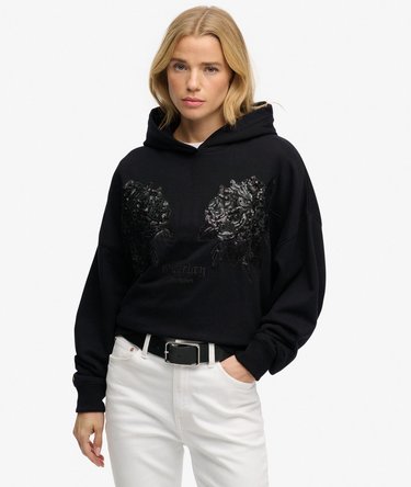 Übergroßer Hoodie mit Tattoo-Verzierung Image 1