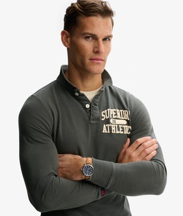 Polo de manga larga Vintage Athletic Image 2