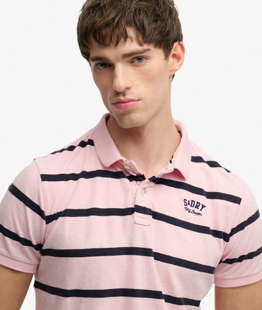 Vintage Stripe Jersey Polo Shirt Image 4
