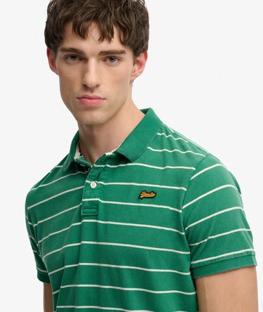 Vintage Stripe Jersey Polo Shirt Image 4