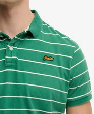 Vintage Stripe Jersey Polo Shirt