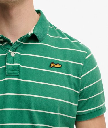 Vintage Stripe Jersey Polo Shirt Image 2