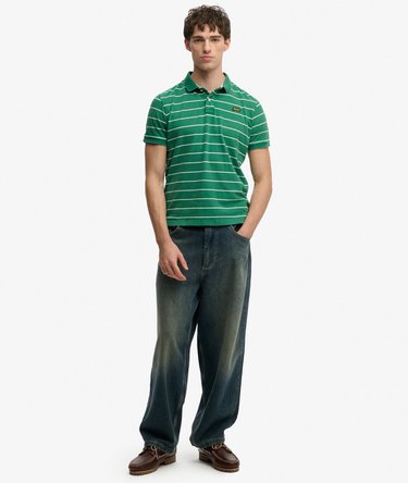 Vintage Stripe Jersey Polo Shirt Image 3