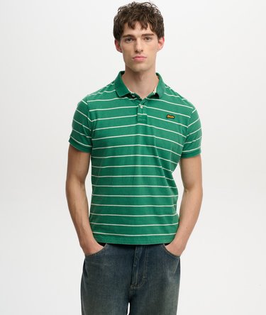 Vintage Stripe Jersey Polo Shirt Image 1