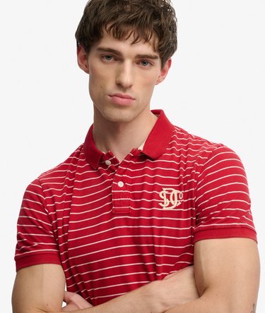 Vintage Stripe Jersey Polo Shirt Image 4