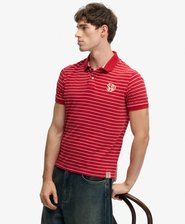 Vintage Stripe Jersey Polo Shirt