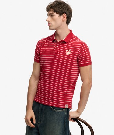Vintage Stripe Jersey Polo Shirt Image 2