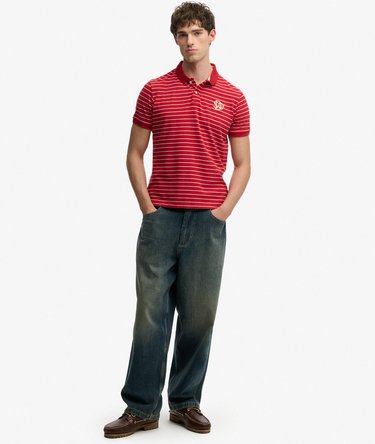 Vintage Stripe Jersey Polo Shirt Image 3