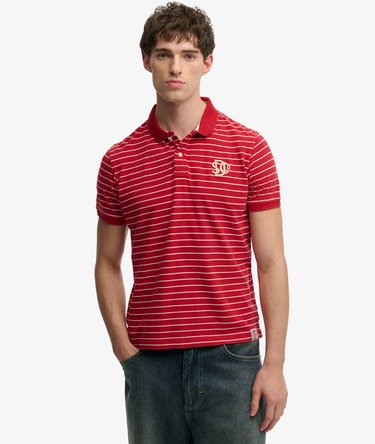 Vintage Stripe Jersey Polo Shirt Image 1