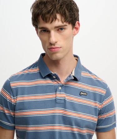 Vintage Stripe Jersey Polo Shirt Image 4