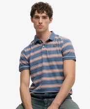 Vintage Stripe Jersey Polo Shirt