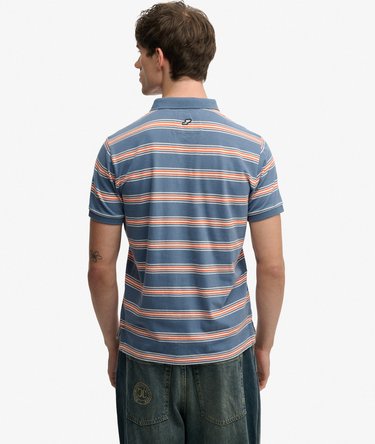 Vintage Stripe Jersey Polo Shirt Image 5