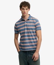 Vintage Stripe Jersey Polo Shirt