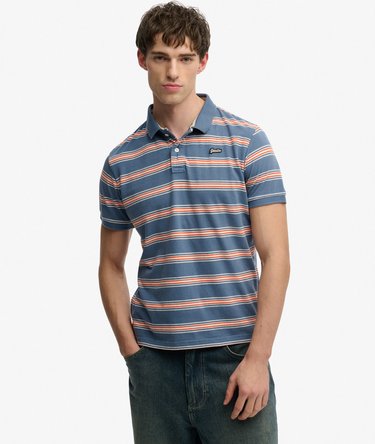 Vintage Stripe Jersey Polo Shirt Image 1