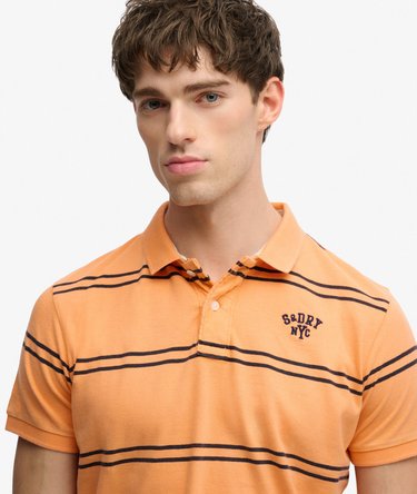 Vintage Stripe Jersey Polo Shirt Image 4